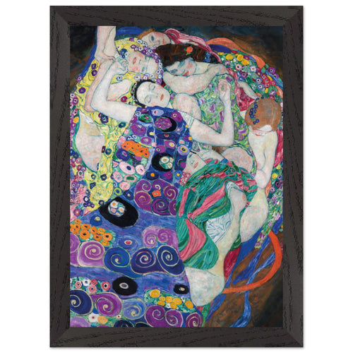 Artfulprints Poster met Lijst Gustav Klimt - The maiden   - A4 21x29.7 cm - Meerkleurig