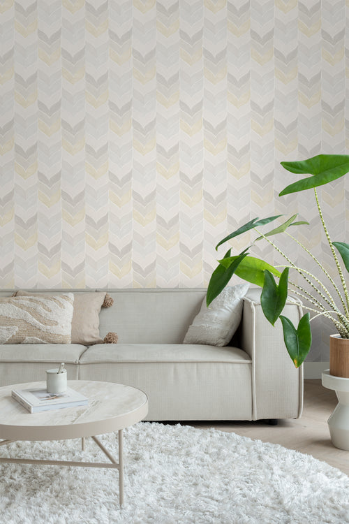 Sanders & Sanders behang grafisch motief beige en grijs - 53 cm x 10,05 m - 640737