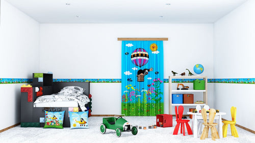 Sanders & Sanders zelfklevende behangrand Het Molletje blauw en groen - 10 x 500 cm - 600039