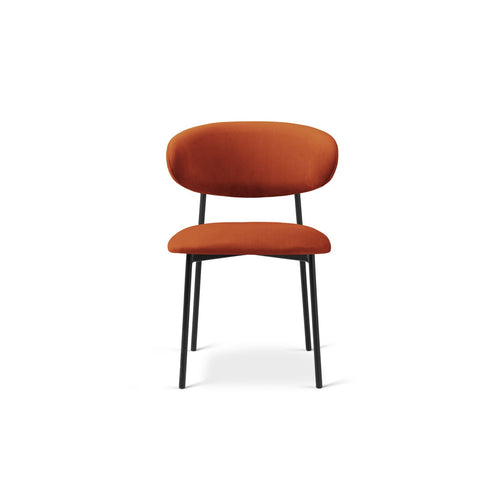 Set van 2 fluwelen stoelen Nina flueel kastanjebruin - 52x55x78cm