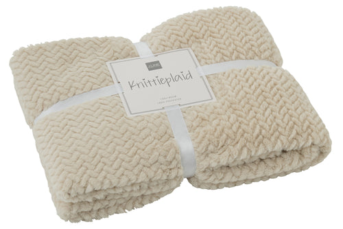 J-Line deken - polyester - beige