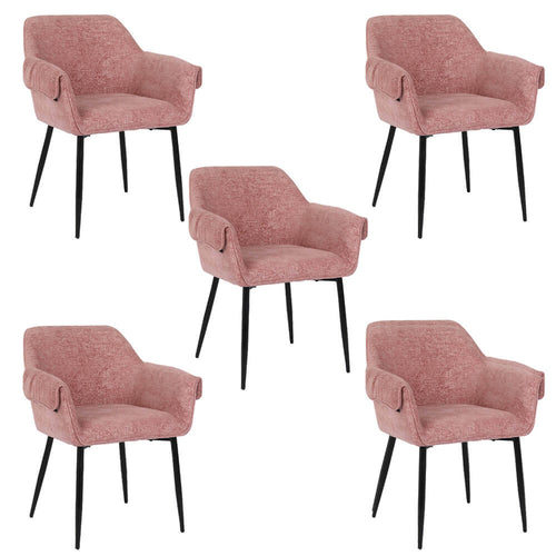 Home Deluxe | CHENO eetkamerstoel - roze, set van 5