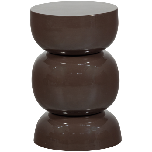 WOOOD bijzettafel Breno - Metaal - Donkerbruin - 46x30x30