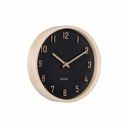 Karlsson wandklok Nervadura - zwart - Ø22cm