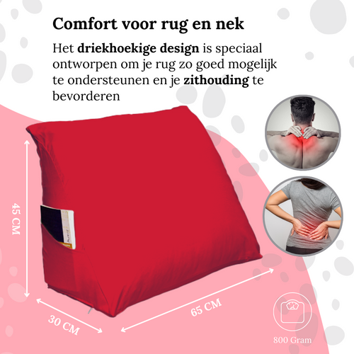 Ten Cate leeskussen - inclusief kussensloop - Rood - vtwonen shop