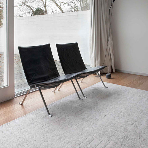 Louis De Poortere binnen & buiten machinewasbaar vloerkleed Structures Baobab van 70% gerecycled PET - grijs - 235x340cm