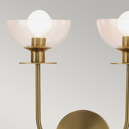 Wandleuchte Modern Gebürstetes Gold 2x E14