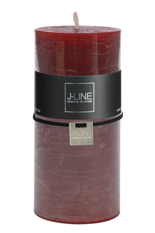 J-Line cilinderkaars - bordeaux - large - 52U - 6 stuks