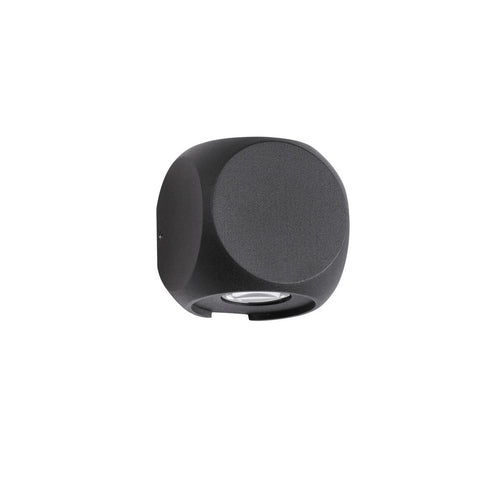 Merano Chambly 2-lichts up-down wandlamp voor buiten Sandy zwart aluminium, glas Cree LED 2x2W 285Lm 3000K IP54