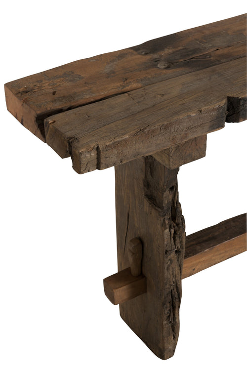 J-Line console Brut - hout - bruin