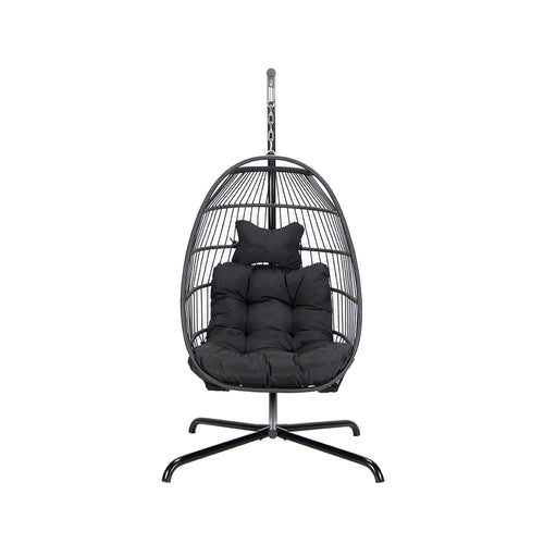 HOME DELUXE hangstoel LOMA – 1 zits zwart - vtwonen shop