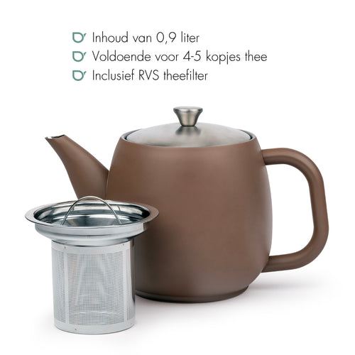 Bredemeijer -Theepot Vera - donkerbruin - 0,9L