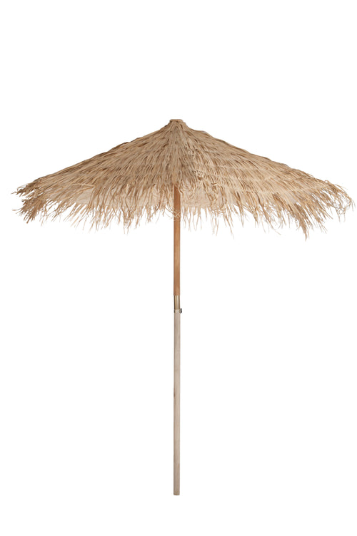 J-Line parasol Stro - hout - naturel - large - vtwonen shop