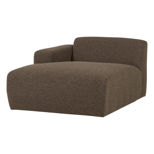 WOOOD chaise longue bank links Mojo Base - Bouclé - Bruin - 74x112x162