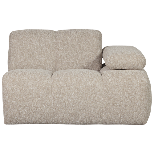 WOOOD 1-zits bank met arm rechts Mojo - Bouclé - Beige - 74x120x97 - vtwonen shop