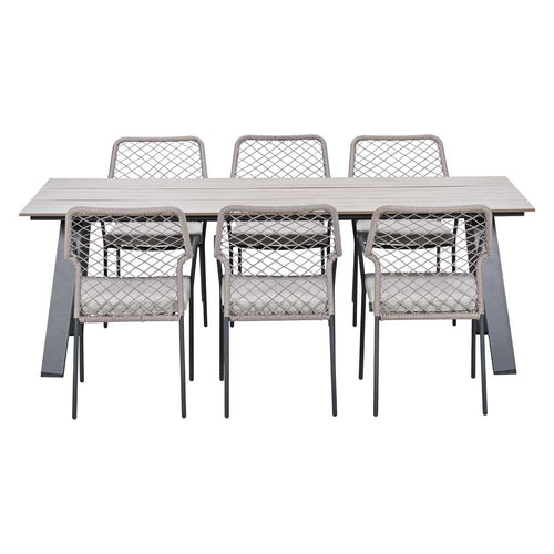Garden Impressions Tuinset Ross 7-delig - Braga tuintafel 220x100 cm