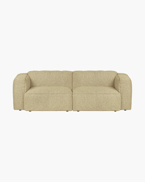 noo.ma Lobi 3-zits slaapbank - Pale Yellow Mélange, matras 140x190 cm