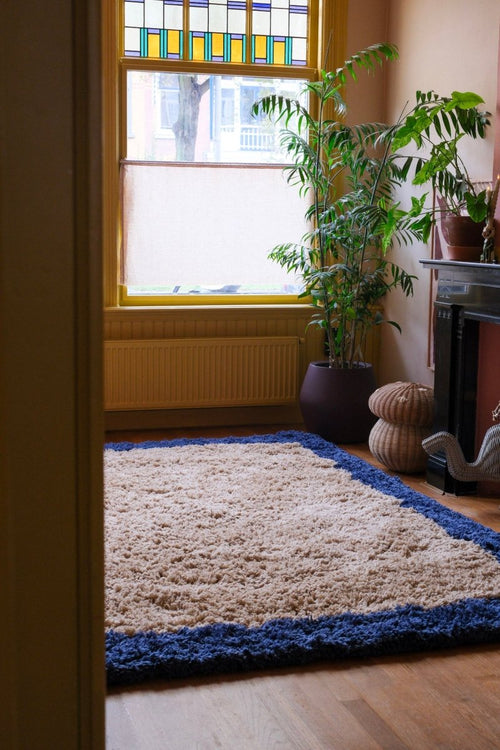 Interieur05 vloerkleed Pilo - hoogpolig - beige/blauw - 160 x 230 cm - vtwonen shop