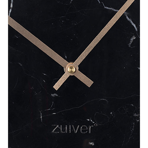 Zuiver Marble Time Klok/ Wandklok Rond Marmer Zwart - vtwonen shop