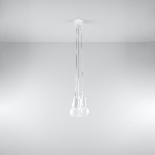 Sollux Lighting Hanglamp DIEGO 3 wit - 15x15x90cm