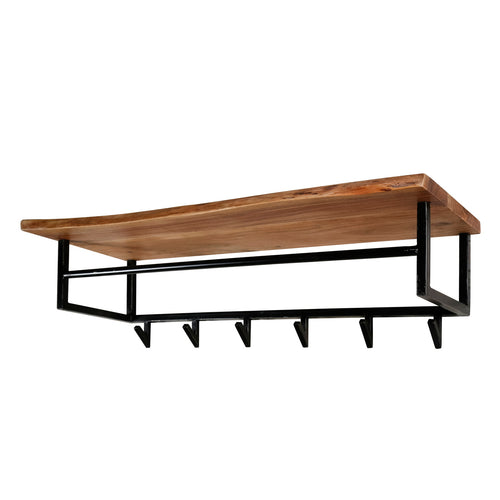 Giga Meubel Kapstok Edge - Naturel Hout - 6 Haken - 100x33x27cm - vtwonen shop