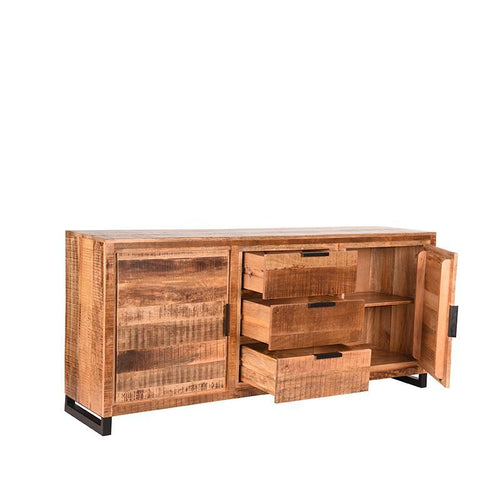 LABEL51 Dressoir Glasgow - Naturel Mangohout - 190x45x85cm