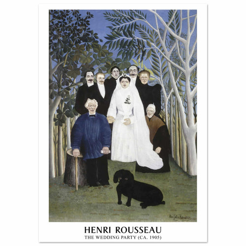 Artfulprints  Henri Rousseau - The wedding party   poster A4 21x29.7 cm - vtwonen shop