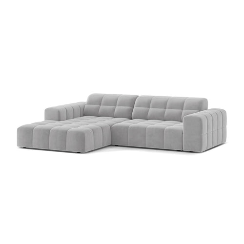 Cosmopolitan Design - Linker hoekbank Chicago 3-zits, flueel geld - 167x234x78cm