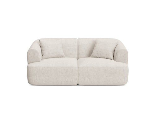 Cosmopolitan Design Modulaire bank Campi 2-zits, structurele stof lichtbeige - 90x180x70cm