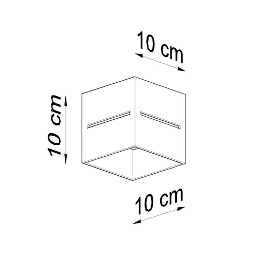 Sollux Lighting Plafondlamp LOBO zwart - 10x10x10cm