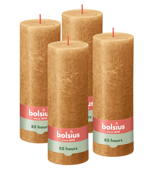 Bolsius rustieke kaarsen - licht bruin - 19cm - vtwonen shop