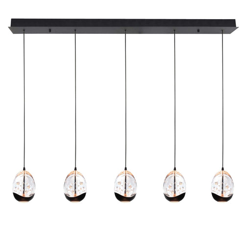 Highlight hanglamp Clear - 5 lichts - 108  x 155   cm - helder zwart - vtwonen shop