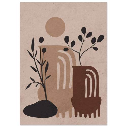 Artfulprints  Boho – Clay forms   poster A4 21x29.7 cm - vtwonen shop