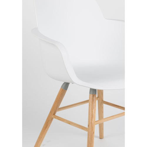 Zuiver Albert Kuip Eetkamerstoelen met armleuning Wit - Set van 2 - vtwonen shop