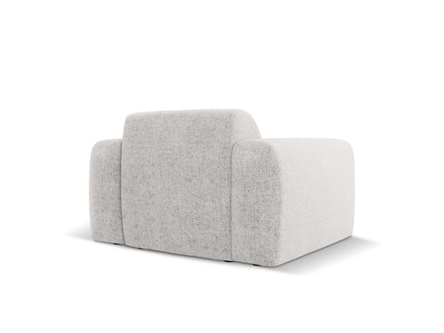 Cosmopolitan Design Fauteuil Nolio 2-zits, chenille, lichtgrijs - 95x105x72cm