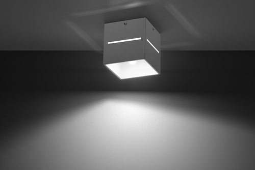 Sollux plafondlamp Lobo - 1 lichts - 10  x 10   cm - wit