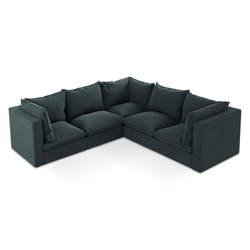 LaMiaSofa Modulaire hoekbank Ravenna - velours - marien - 255x255x77