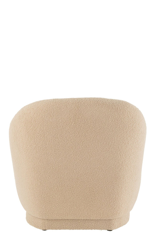 J-Line zetel Teddy Bouclé - textiel - beige