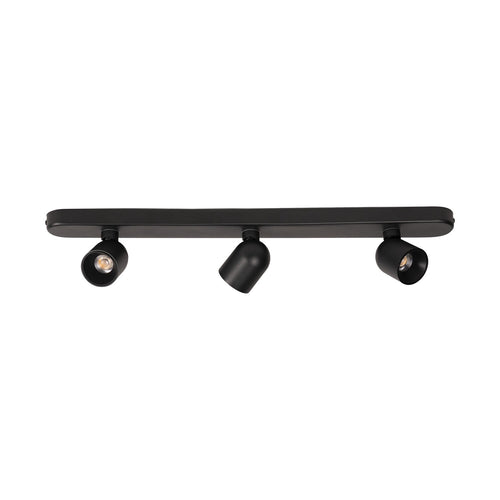 Atmooz plafondspot Nox 3 oval - zwart - 57 x 5 x H 3 cm - geïntegreerde led