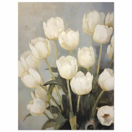 Artfulprints  White tulips   poster 30x40 cm - vtwonen shop