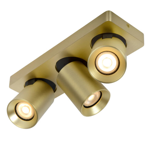Artdelight spot Megano - 3 lichts - 30  x 11.5   cm - mat goud