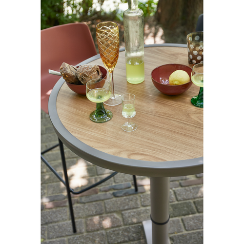 WOOOD tuin bartafel Jeppe hoogte verstelbaar - Aluminium - Bruin/Grijs - vtwonen shop