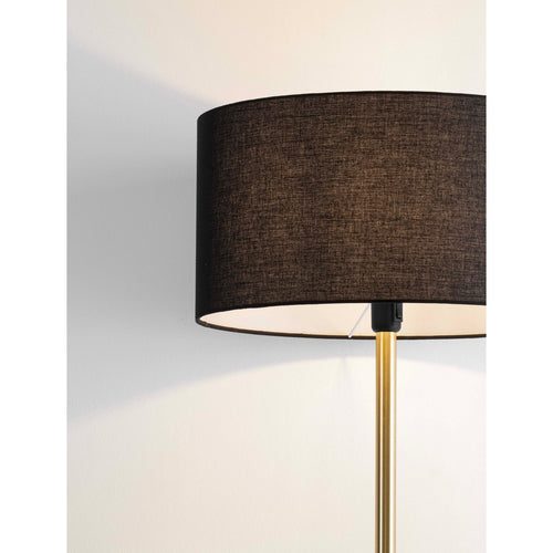 Nova Luce SIBNIA Vloerlamp met kap, messing goud, zwart E27 1x12W