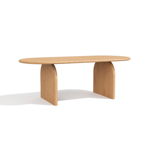 Premium Interiors - Uitschuifbare eettafel BRIA - multiplex lichte eik 220cm