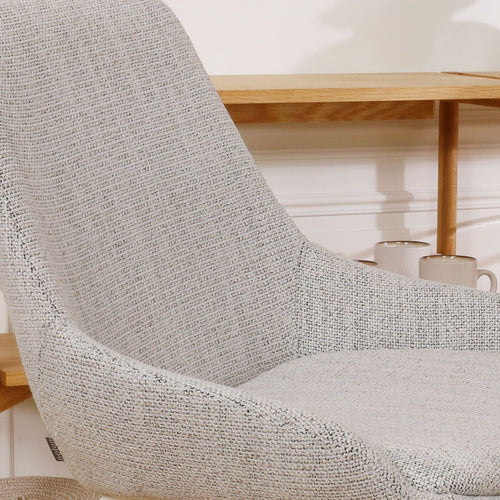 Nolon Nino-Isa Barkruk Beige Gemêleerd - Stof - Wit Onderstel - 75 cm - vtwonen shop