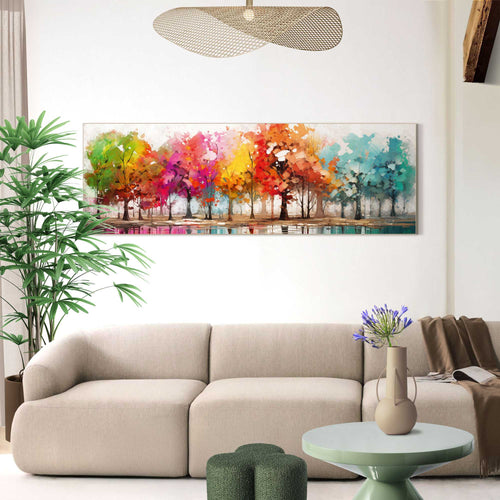Reinders schilderij Kleurrijk Bos - 52x156cm