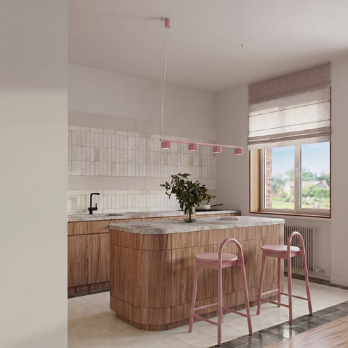 Sollux Lighting Kroonluchter AURA 4 roze Gx53 - 122x10x208cm