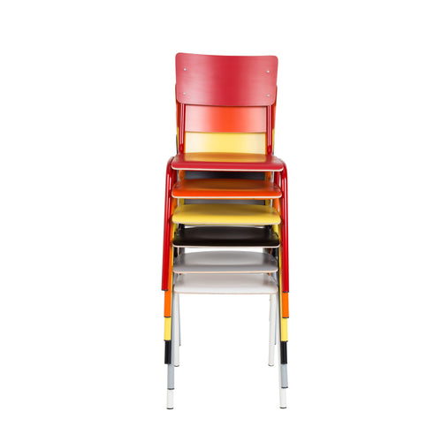 Zuiver Back To School HPL Eetkamerstoelen/ Kantinestoelen/ Schoolstoelen Wit - Set van 4 - vtwonen shop