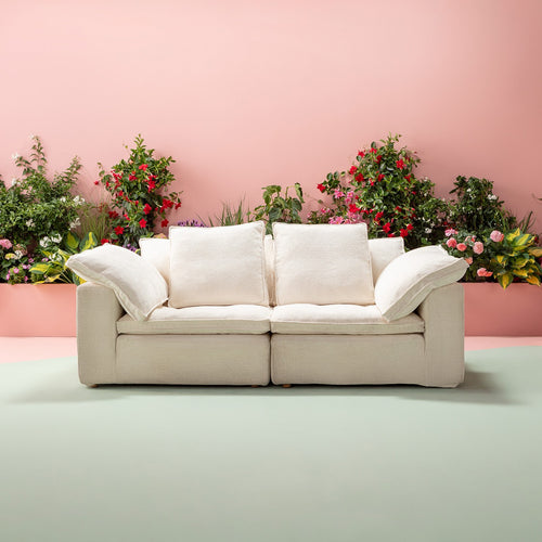 Kare Design Sofa Carole 3-Zits creme