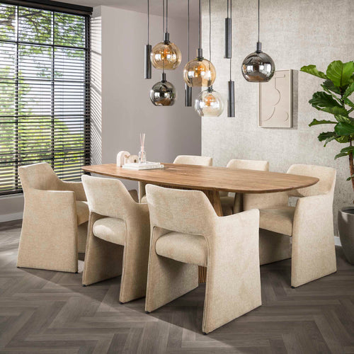 Giga Meubel Eetkamerstoel Forma - Jaroq - Zand - Set van 2 - vtwonen shop